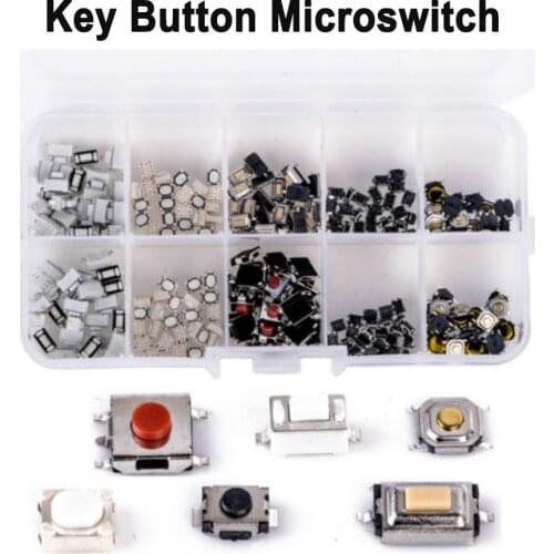 250Pcs Tactile Push Button Switch, Care Key Button Microswitch,Key Touch Switches Buttons For Hyundai Kia VW Toyota Buick key