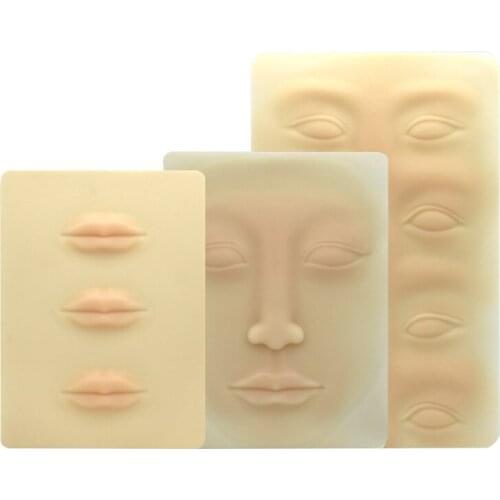 Practicing latex 3D Eyebrow Practise Skin Face Lip eyebrows Tattoo Supplies Permanent Silicone Simulation Exercise Skin Tools