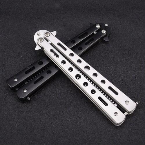 Training Folding Knife Outdoor Camping Practice Comb Stainless Steel Folding Multi-tool Ractice Butterfly In Knife Trainer