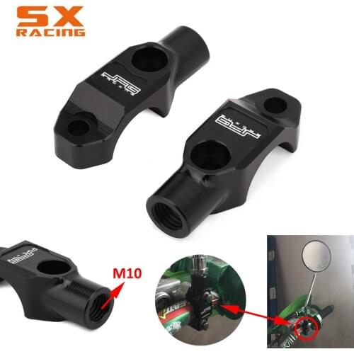Motorcycle Universal Mirror Block Base Rotating Bar Clamp For M10x1.25 Hand Thread Rear View Mirrors KTM EXC SX XC YZ WR CR KX