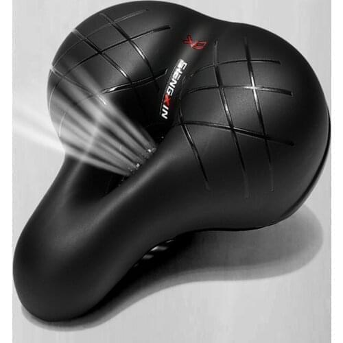 Bike Seat Comfortable Bicycle Saddle Replacement Wide Waterproof Bike Seat Cushion Dual Shock Absorbing Ball for MTB Road Bike
