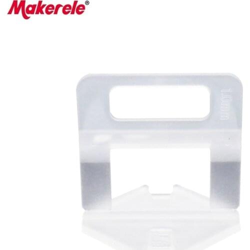 100pcs Tile Leveling System Clips Kit Wall Floor Tile Spacer Tiling Tool 1mm Transparent Disposable PVC Base