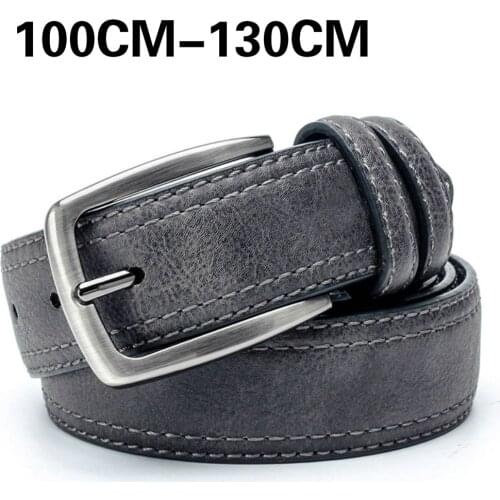 2020 Men Belt Women PU Leather Gray Brown With Jeans Luxury Casual Pin Buckle Sewing Most Popular 100CM -130CM