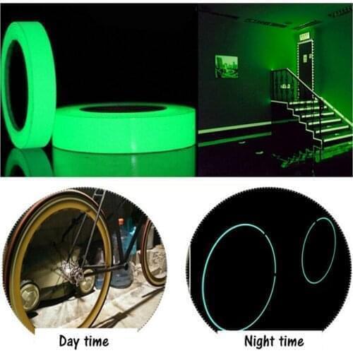 3@# Eco-friendly Luminous Fluorescent Night Self-adhesive Glow In The Dark Sticker Safety Security Decoration Warning Tape
