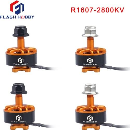 4pcs/ Lot Flashhobby R1607 2800KV CW/CCW Brushless Motor for RC Drone FPV Racing
