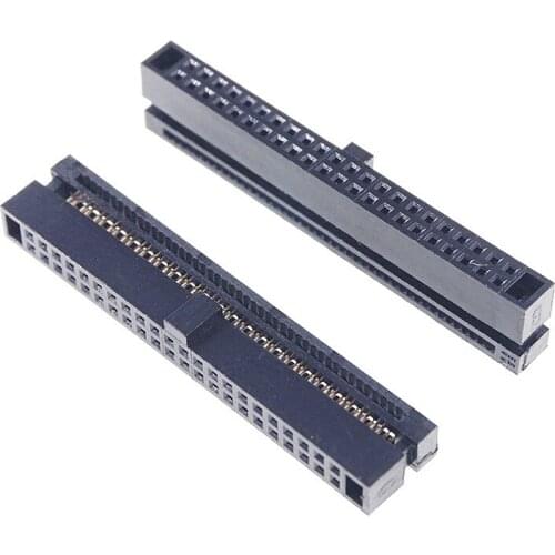 5 Pcs 0.050" 1.27mm 44 Pin dual Row IDC Connector 2x22 P 44 position Rectangular Female Socket Receptacle Ribbon Cable