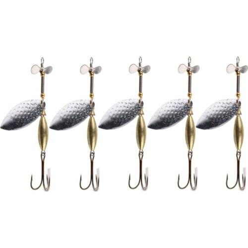 5pcs Fishing gear sequins 9.8cm/15g metal rotating sequins, lure fishing lures Fishing Lure Hard Bait wobbler Quality Profession
