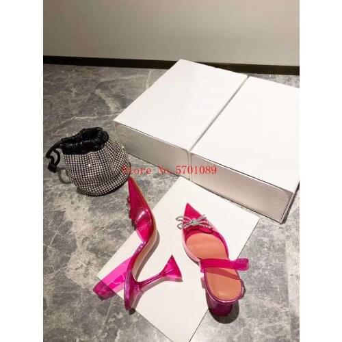 Begum Pvc Clear Glass Kick-flare Heels Paris Crystal Pumps Party Shoes Begum Glass Pvc Crystal Transparent Slingback Sandal