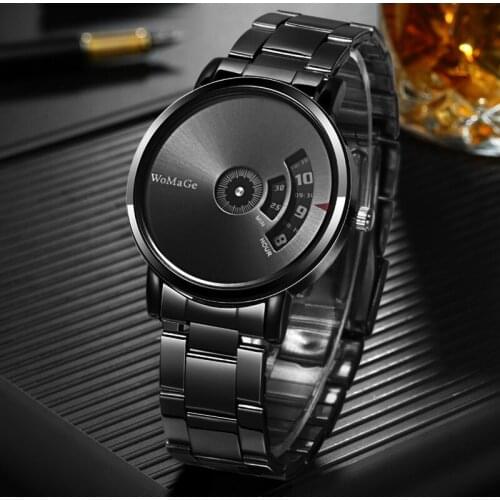 WoMaGe Men Watches Fashion Creative Watches Men Stainless Steel Men Watches Quatrz Wristwatch Luxury Mens Clock horloge man