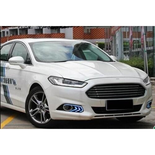 QDAEROHIVE Car DRL LED Daytime Running Light With Turning Yellow Signal Relay Waterproof for Ford Mondeo Fusion 2013-2016