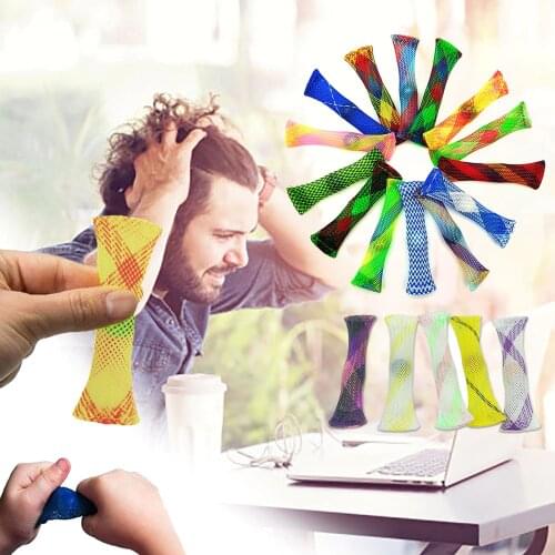 Pops It Fidget Toys Stress Sensory Marbles Ball Anti-stress Relief Decompression Anxiety Therapy Hand Toy Braided Mesh Easy Bend