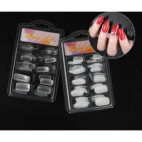 100pcs/pack Natural Color French False Nail Tips Artificial Fake Nails Art Acrylic Manicure Tools 10 Size