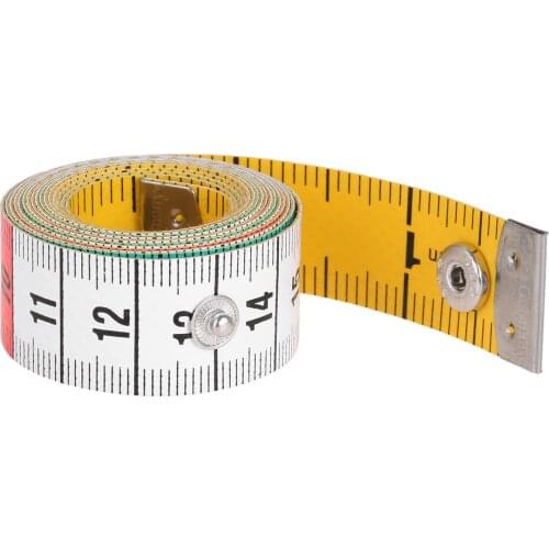 1Pcs PU ouble Scale Ruler Soft Tape Measure Flexible Rulers Body Sewing Tailor Cloth Ruler Sewing Accessories 150 * 1.8cm