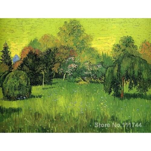 Famous art for bedroom Public Park with Weeping Willow The Poet s Garden I Vincent Van Gogh paintings Hand painted High quality