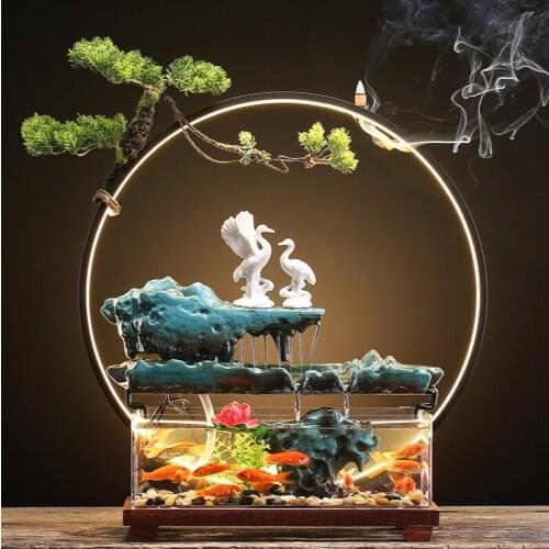 Creative Fortune Water Purifier Fish Tank Landscape Decoration Home Office Decorations Gift