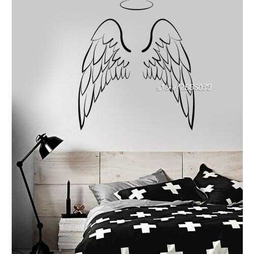 Angel Wings Vinyl Wall Stickers Decor Bedroom Decoration Sticker Nontoxic PVC Perfect Quality Wallpaper Home Design Mural SA887