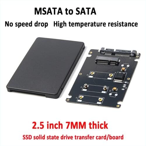 Mini SATA TO SATA Case mSATA SSD to 2.5 inch SATA3 Adapter Card Board Box 7.5 mm Thickness Black White