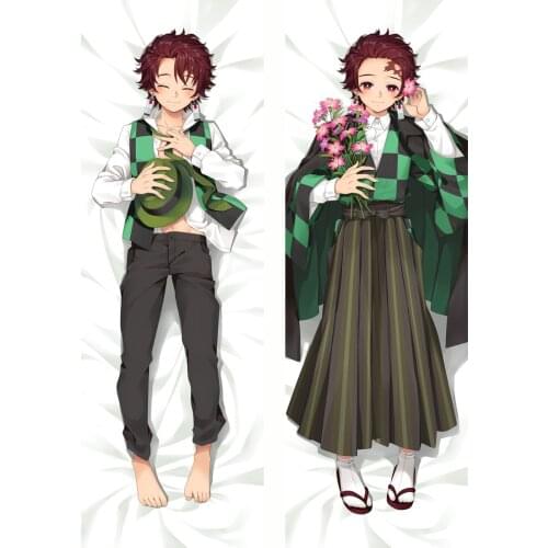Mxdfafa Anime Demon Slayer Kimetsu No Yaiba Dakimakura Cover Kamado Tanjirou Character Hugging Body Pillow Case Male Pillowcase