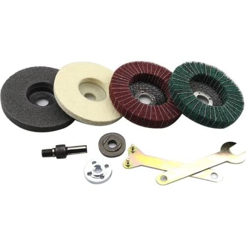 2020 Aluminium Grinding Polishing Kit fit for Drill Angle Grinder Bulgarian Flap Disc