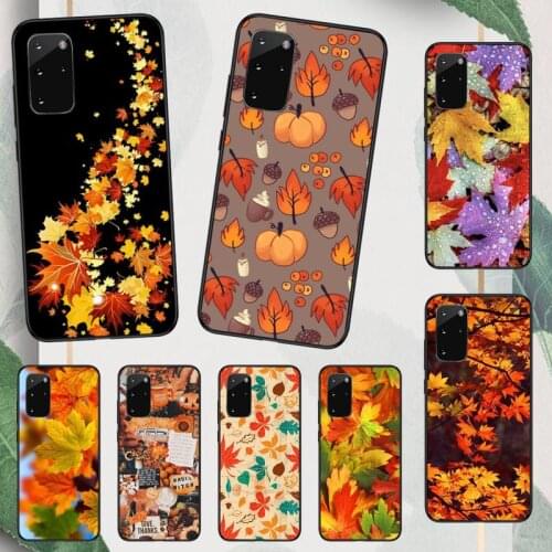 Autumn leaves fall fox pumpkin Halloween Splendid Phone Case For Samsung A50 A51 A71 A20E A20S S10 S20 S21 S30 Plus ultra 5G M11