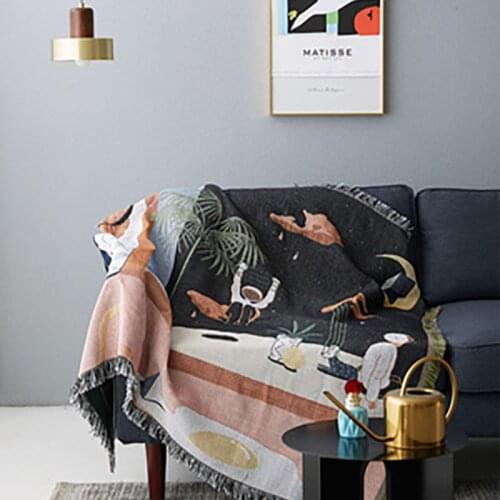 Blanket Plaid Tapis De Prière Islam Picnic Blankets покрывало на кровать Minimalism Manta Sofá Nordic Couverture Cubre Camara