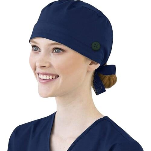 Hot Women Fashion High Quality Work Caps Pet Operating Room Hat Patterns Cap Female Long Hair Surgery Nursing Scrubs Cap #T1P