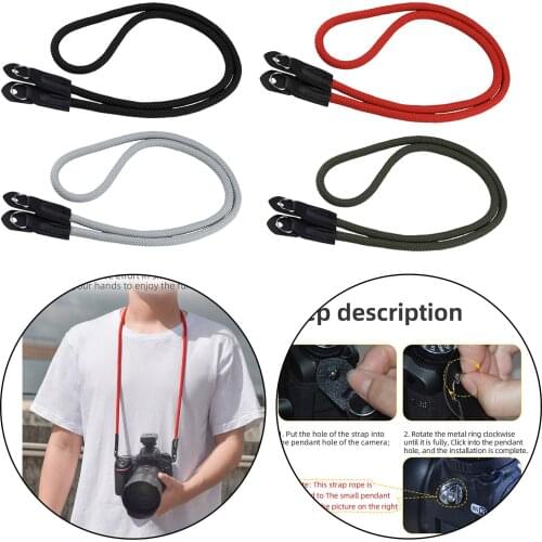 Vintage Universal Nylon Climbing Rope Camera Shoulder Neck Strap Belt for Micro Single Camera for Men/Women Replacement 100cm
