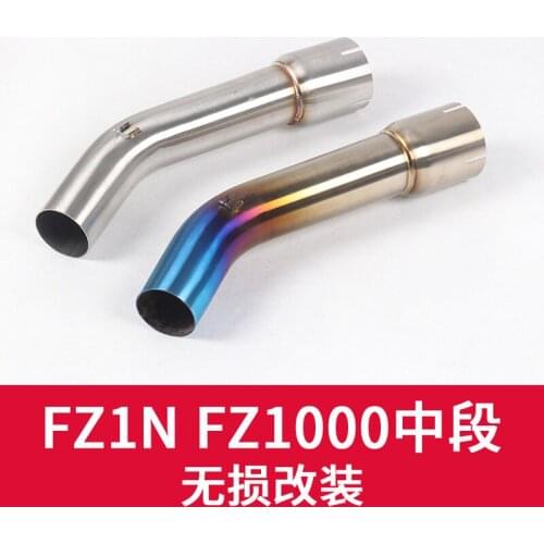 For FZ1 FZ1N fz1000 Exhaust Pipe Motorcycle Stainless Steel Middle Link Pipe Slip On 51 mm Escape
