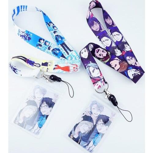 Japan Anime Yuri on Ice Neck Strap Lanyards for keys ID Card Gym Mobile Phone Strap USB Badge Holder Rope Cute Key Chain Gift