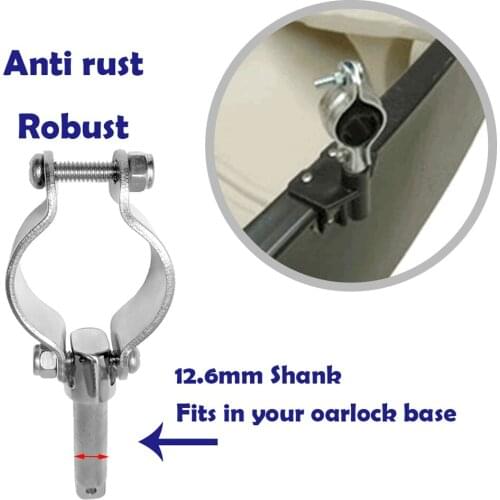 304SS Clamp on Oarlock fits for 1/2" Socket Yacht Boat Fishing Clamp-On Oar Lock