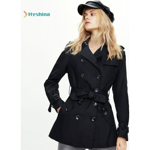 Womens Trench Coat New Leisure Double Breasted Original Design Coat S-XXL Large Size