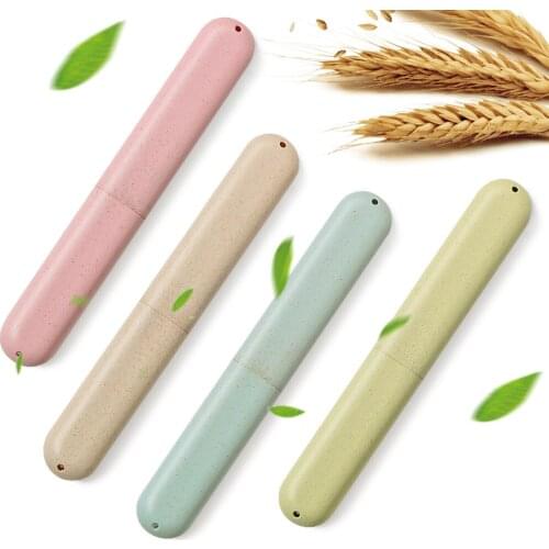Toothbrush Tube Cover Case Dustproof Wheat Straw Health Tooth Brushes Protector 1pc Portable Travel Toothbrush Box