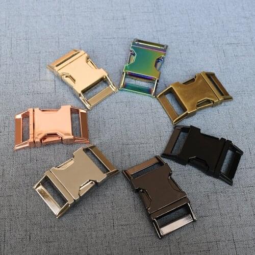 10 Pcs/Lot 25mm DIY Accessories Backpack Buckles Dog Collar Webbing Quick Release Metal Buckle Safety Clasp Outdoor Paracord