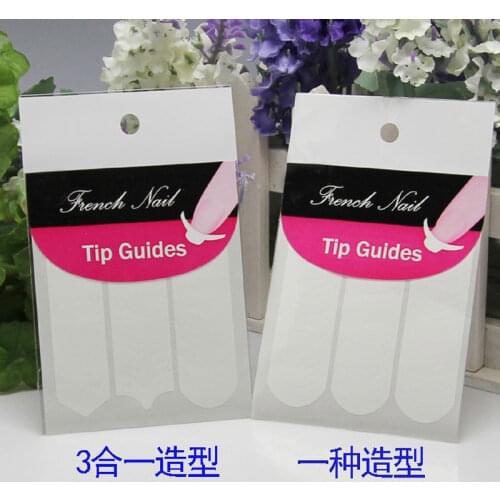 10packs French Nail art Stickers Manicure Tips Guide Nails Decoration Form C, Y, V 3 Style