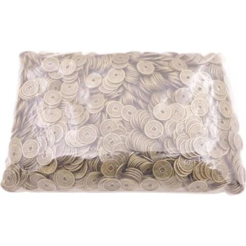2000 PCS 10mm Replica Chinese Qing Dynasty Coins Feng Shui Copper Alloy 380g