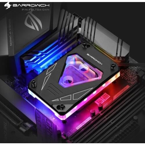 Barrowch FBLTGA-04N,CPU Water Cooling Block M Series for AMD Ryzen AM4 AM3 Future Mechanical Style CPU Liquid Cooling Cooler