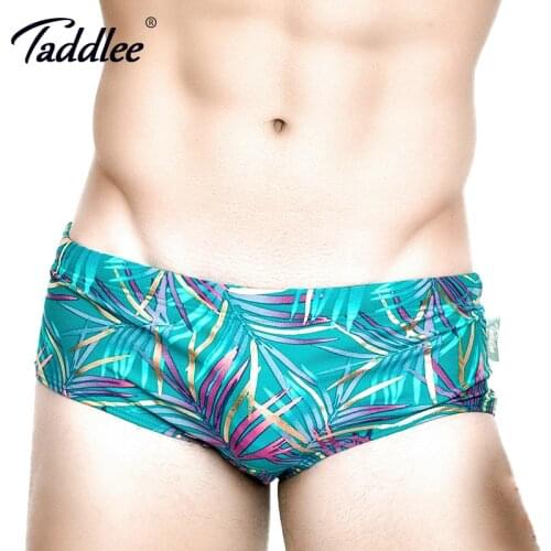 Taddlee Brand Sexy Mens Swimwear Swimsuits Swim Boxer Briefs Bikini Swimming Surf Board Trunks Low Waist Bathing Suits XXL Size
