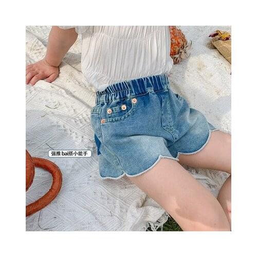 Girls Denim Shorts 2021 Summer New Baby Girl Clothes Korean Style Little Girl Casual Cowboy Short Pants Girls Hot Pants Shorts