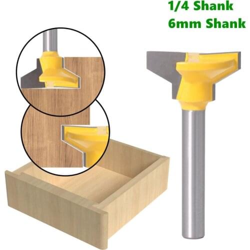 1pc 1/4" Shank 6mm shank Reversible Drawer Front Router Bit For Woodworking Cutter Tool Milling Cutter