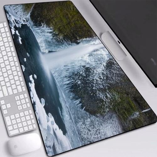 Waterfall Beauty Printed Pad Mice Computer Gamer Locking Edge Accurate-control Mouse-pad High-end Rubber Mat 30x80/40x80/40x90cm