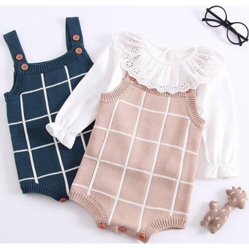 Baby Knitted Clothes Autumn Knit Baby Rompers Boys Jumpsuit Overall Newnborn Infant Baby Clothes Girl Pompom Baby Girl Romper