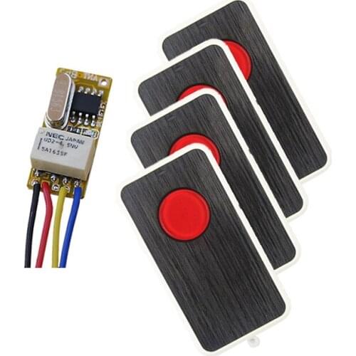 DC3.7V 5V 6V 7V 9V 12V 24V Mini Relay Wireless Switch Remote Control Power LED Lamp Controller Micro Receiver Transmitter System