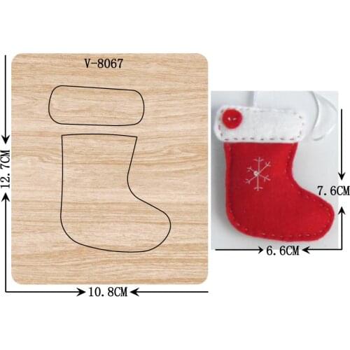 New Christmas stocking wooden dies cutting dies for scrapbooking Multiple sizes V-8067