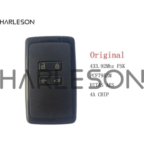 Original Smart Remote Car key 433.92Mhz For OEM New Renault Megane4 Talisman Espace 5 Kadjar with PCF7953M HITAG AES 4A CHIP