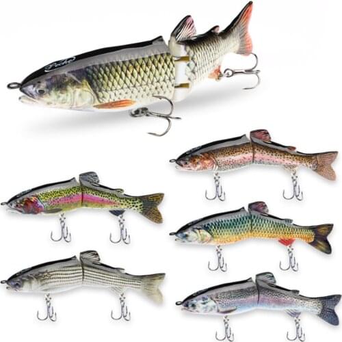 12.5cm 23.5g Glide Bait Bass Musky Striper Fishing Big Lure Multi Jointed Swimbait Shad Trout Kits Slow Sinking Sea Fish Bait