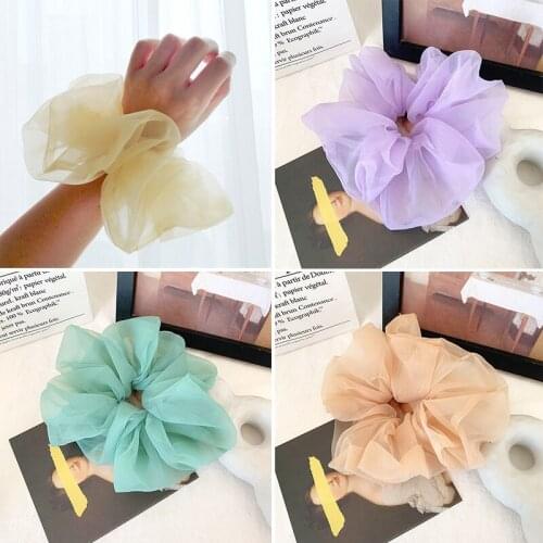 Scrunchie Multicolor Large Intestine Pretty Beautiful High Rubber Band Headdress Elastic Hair Ties For Girl