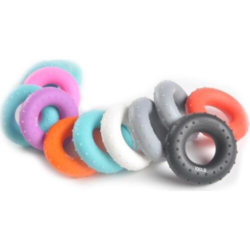 Doughnuts Rubber Hand Finger Gripper Round Hand Strengtheners Arm Exercise Wrist Exercise Ring 50LB