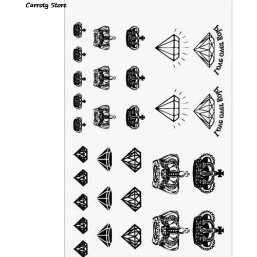 Sexy Products Temporary Tattoo For Man Woman Waterproof Stickers makeup maquiagem make up Crown diamond Tattoo