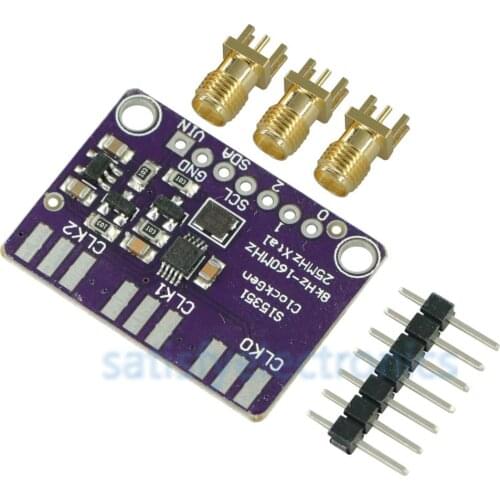 DC 3V-5V 5351 Si5351A Si5351 I2C Clock Generator Breakout Board Module Signal Generator Clock 8KHz-160MHz For Arduino