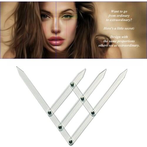 Golden Section Stencil For Eyebrows Permanent Makeup Professional Safe Divine Eyebrow Ruler For Tattoo Worker